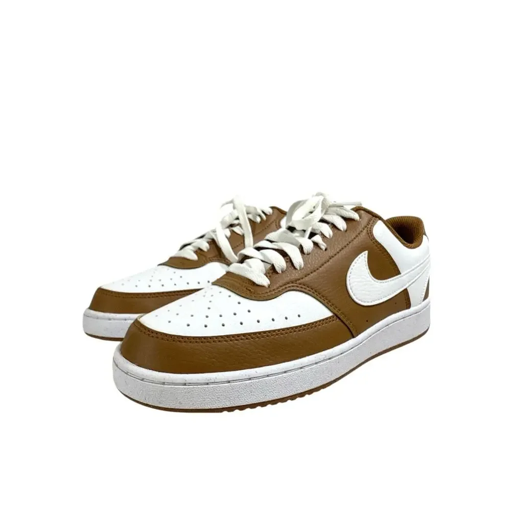 Nike Court Vision Low Next Nature Women’s Shoes Size 10 Light British Tan White - Picture 1 of 14